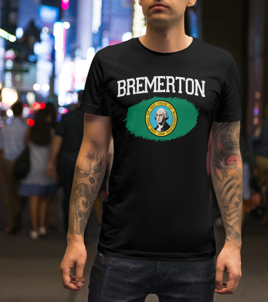 Bremerton Washington State Seal Vintage USA T-Shirt