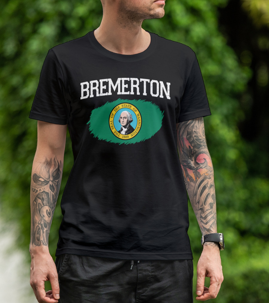 Bremerton Washington State Seal Vintage USA T-Shirt