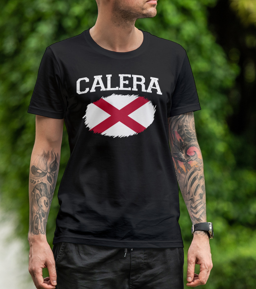 Calera Alabama Vintage USA Flag Sports T-Shirt