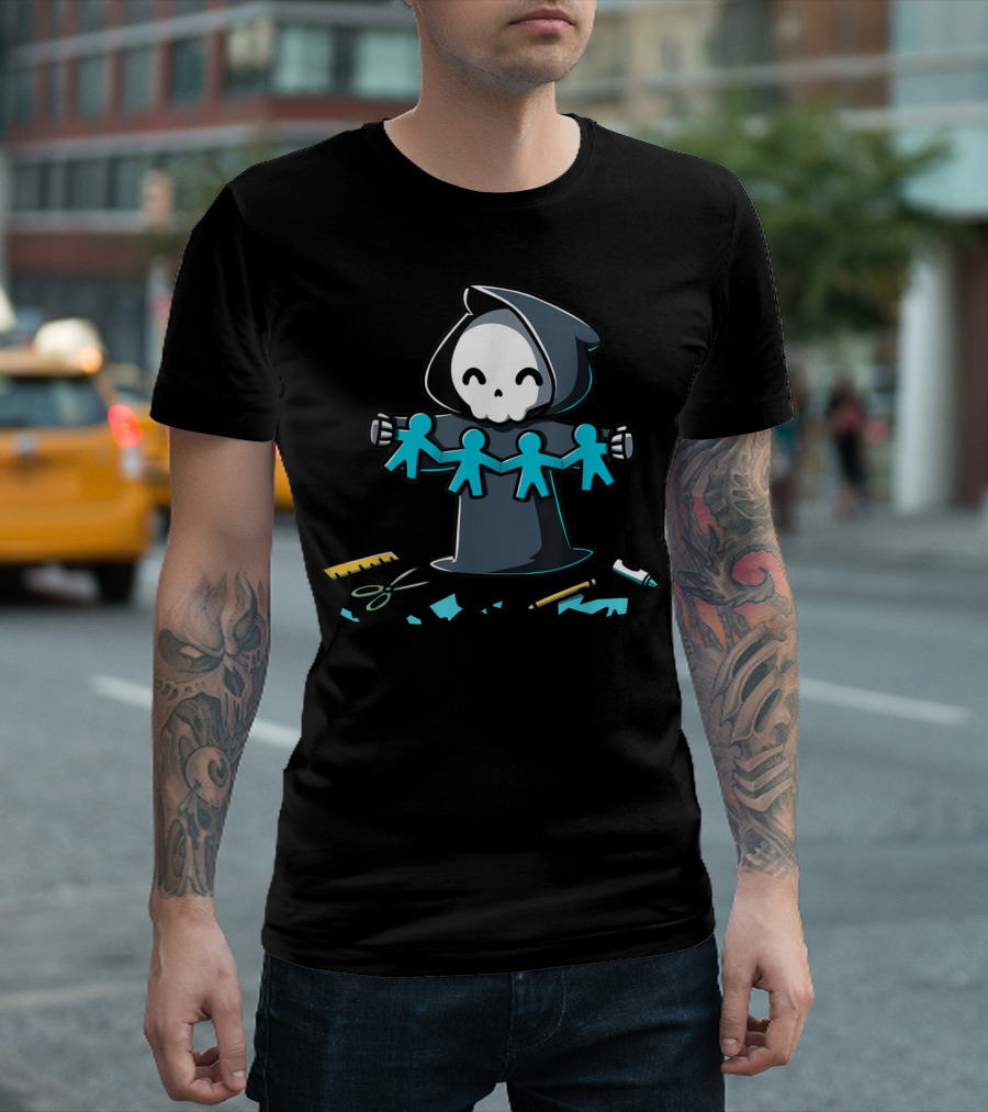 Craftiness Death Grim Crafting Paper Chain T-Shirt