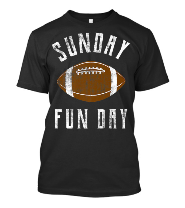 Sunday Funday Distressed Football T-Shirt