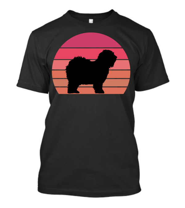 English Sheepdog Cool Vintage Sunset T-Shirt