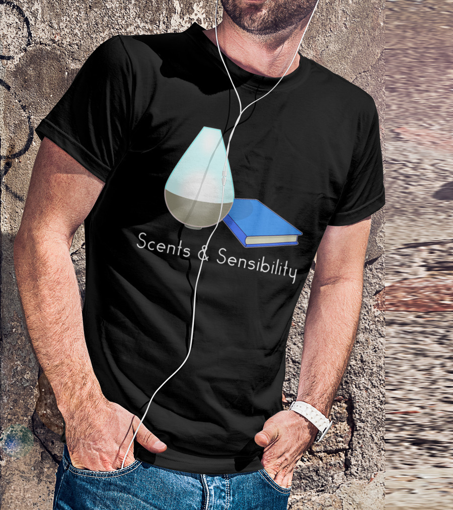 Scents And Sensibility Essential Oils Diffuser Jane Austen Sense Book T-Shirt