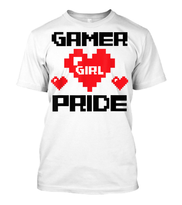 Gamer Girl Pride Pixel Heart Cute Female Gaming T-Shirt