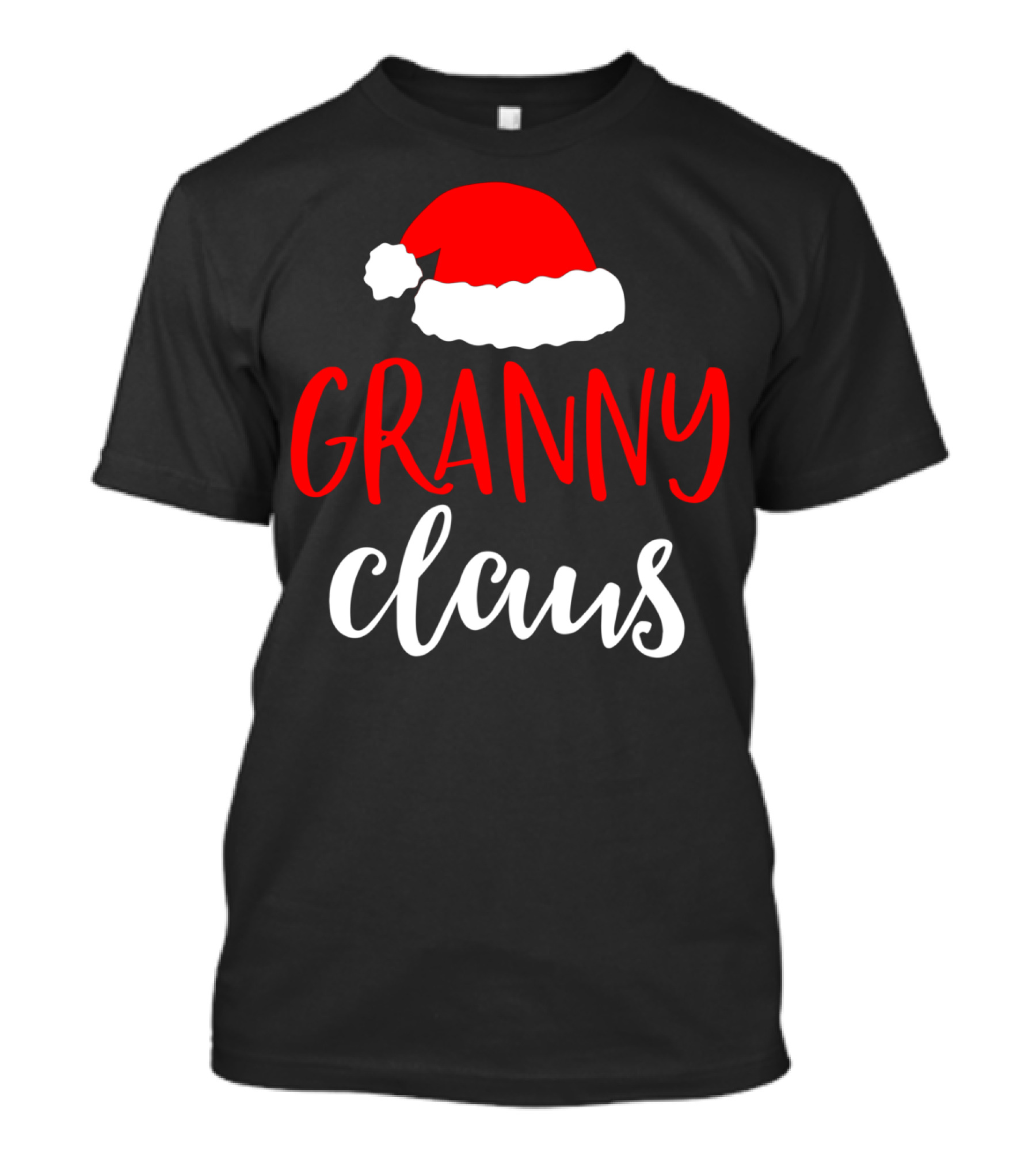 Granny Claus Christmas Santa Hat T-Shirt
