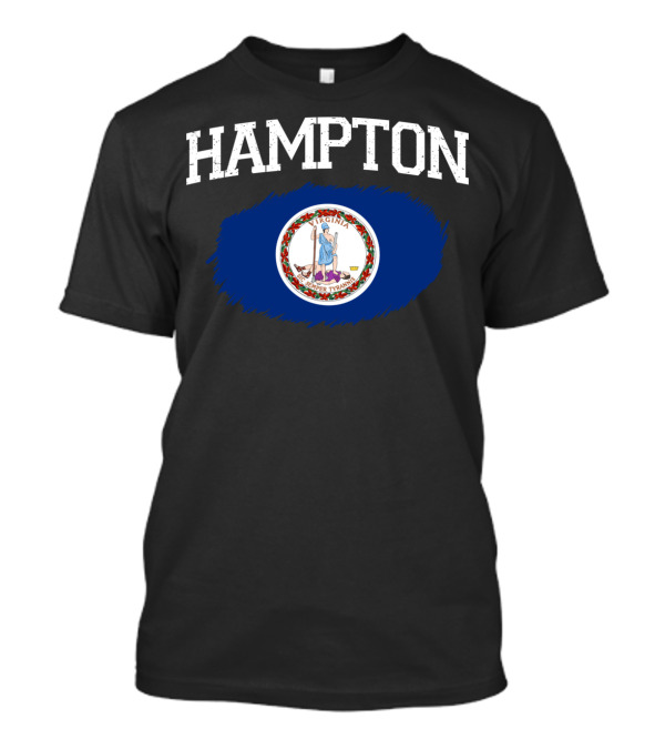 Hampton Virginia State Flag Vintage USA Sports T-Shirt