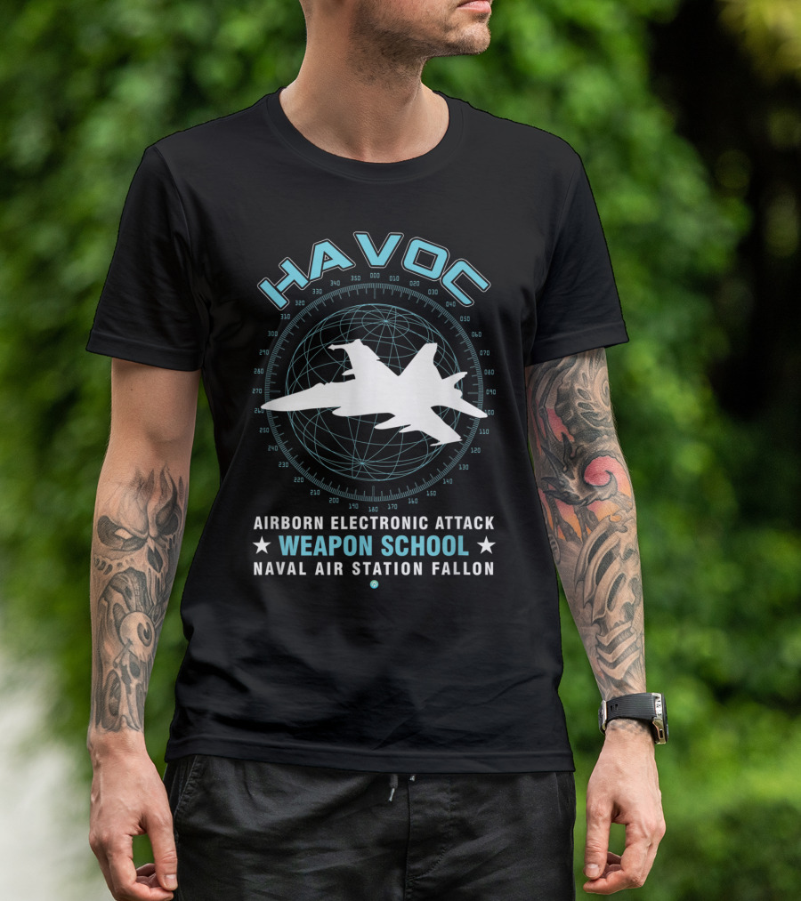 Havoc Airborne Electronic Attack Weapon School Naval Air Station Fallon T-Shirt