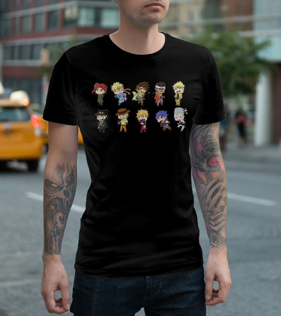 Jojo's Bizarre Adventure Chibi Character Lineup T-Shirt