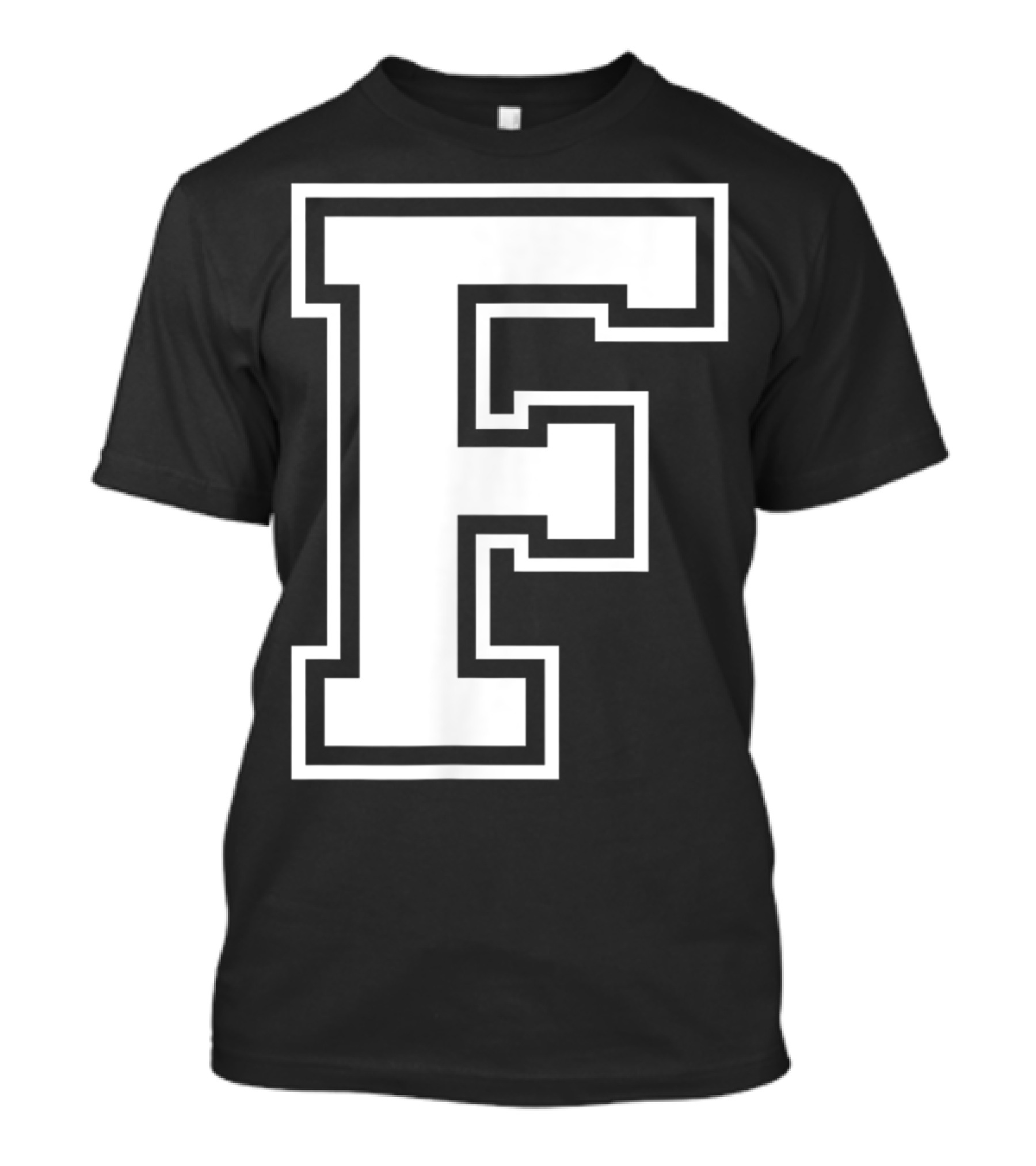 F Letter Name Initial Group Match Old School T-Shirt