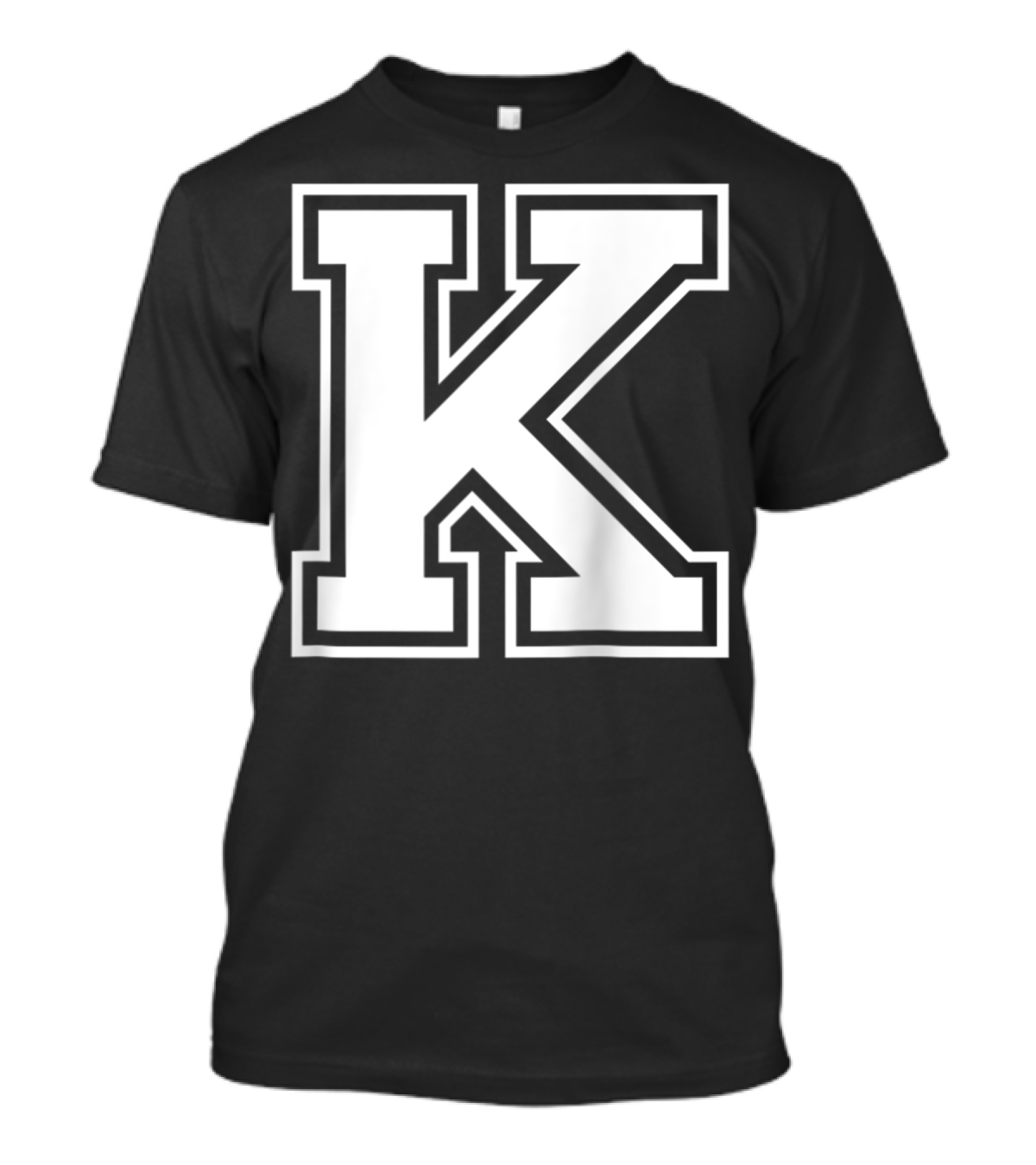 K Initial Old School Style Letter T-Shirt