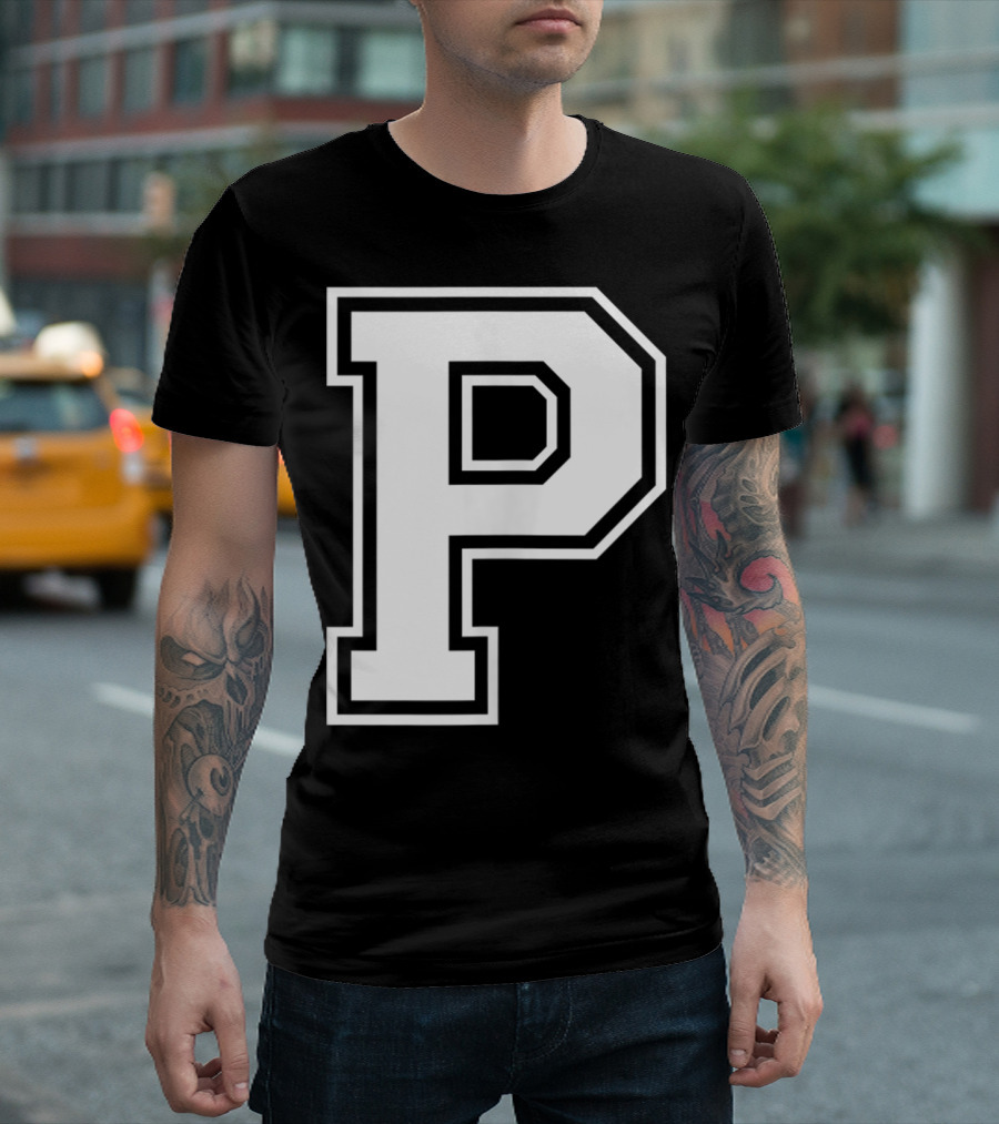 Old School Letter Name Initial P Classic T-Shirt