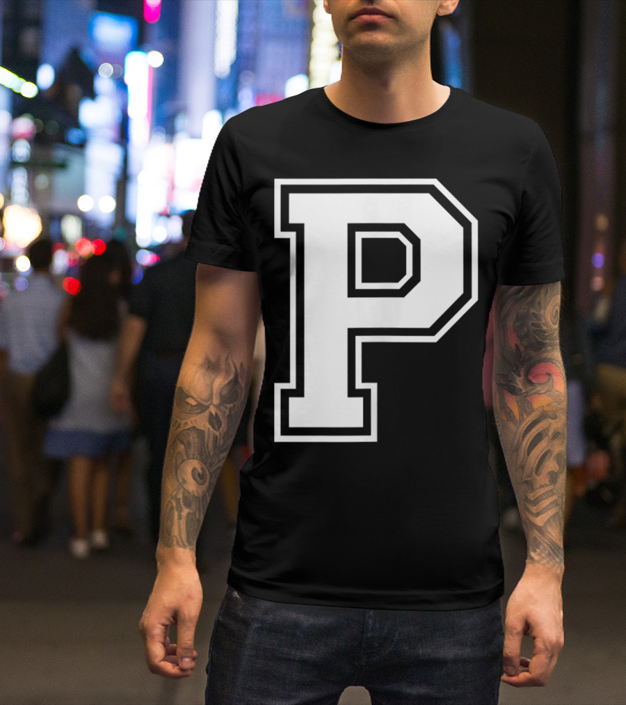 Old School Letter Name Initial P Classic T-Shirt
