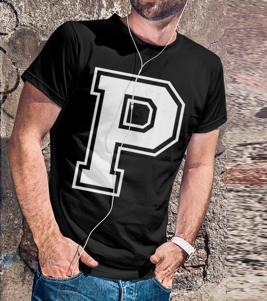 Old School Letter Name Initial P Classic T-Shirt