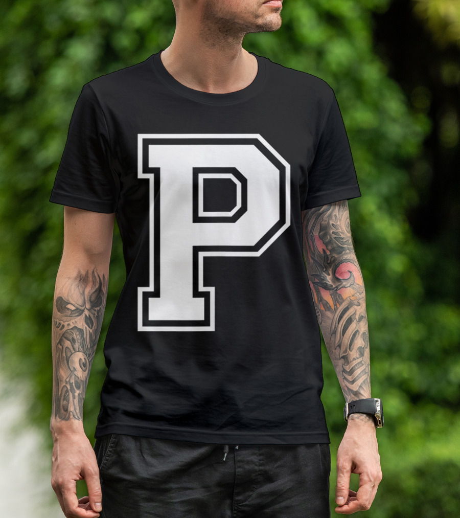 Old School Letter Name Initial P Classic T-Shirt