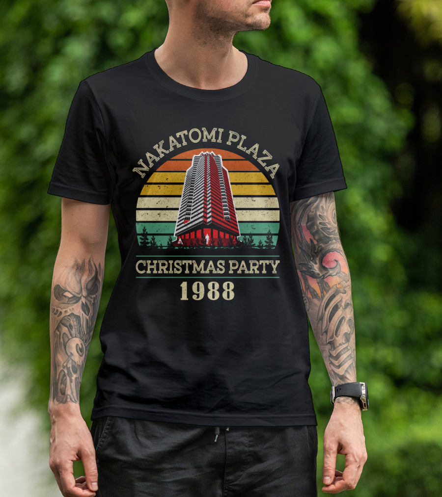 Nakatomi Plaza Christmas Party 1988 Retro Men Boy Pop Culture T-Shirt