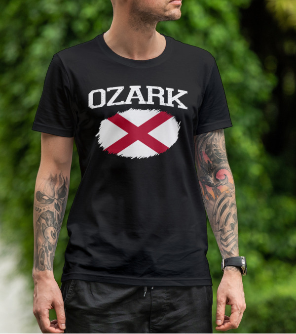 Ozark Alabama Flag Vintage USA Sports T-Shirt