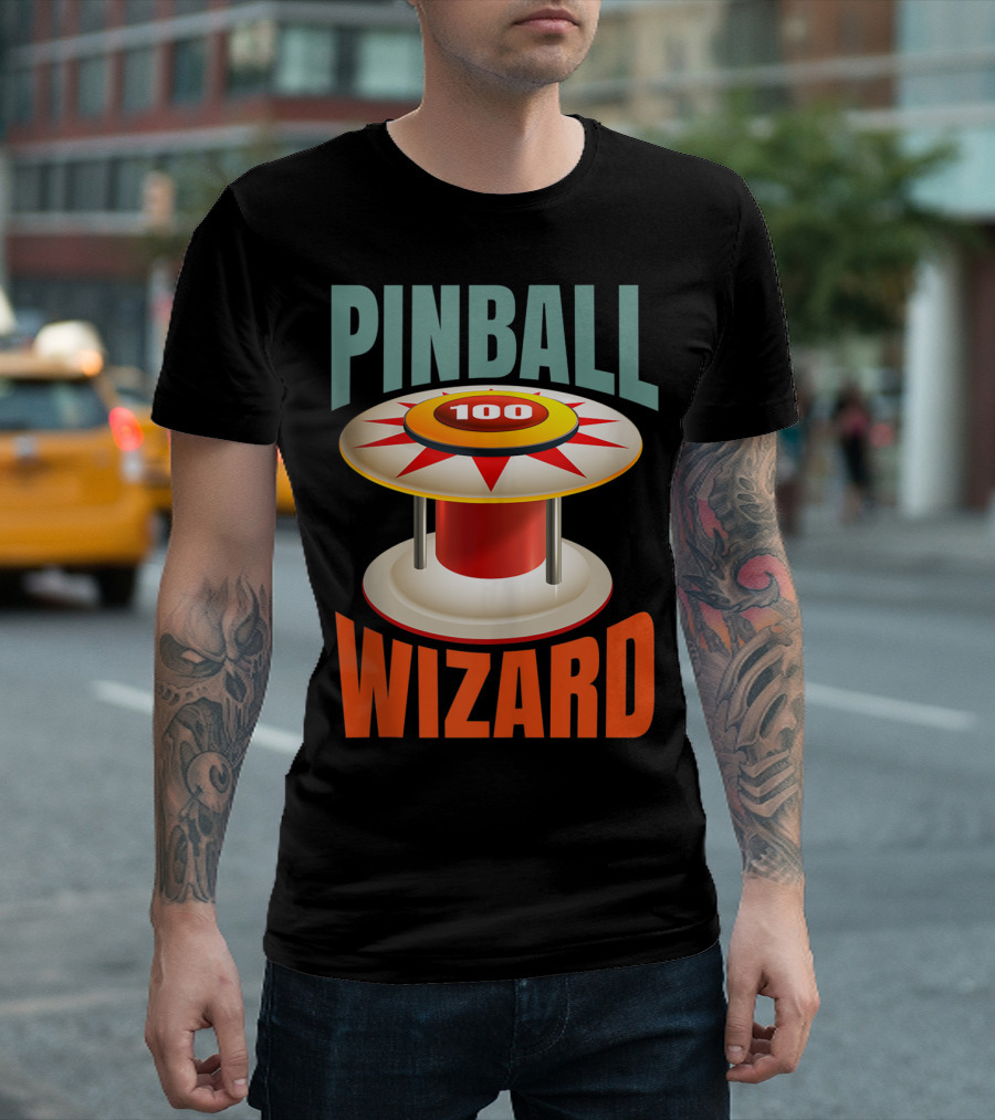 PINBALL WIZARD 100 Arcade Game Lover T-Shirt