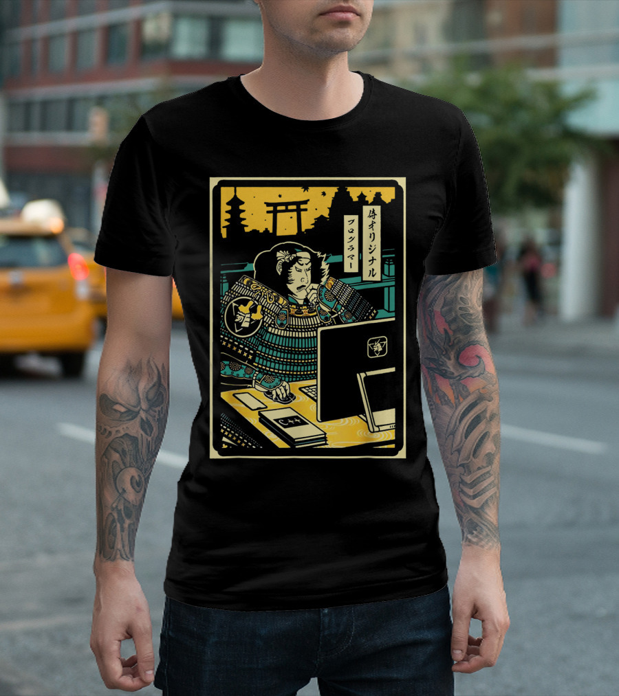 Original Samurai Warrior Programmer Computer T-Shirt