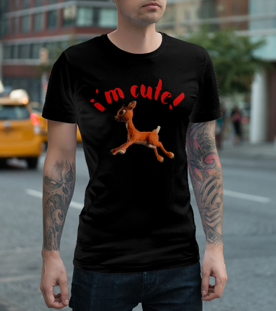 I'm Cute Retro Christmas Special Vintage Reindeer T-Shirt