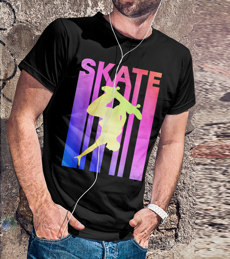 SKATE Retro Skateboard Backflip Vintage T-Shirt