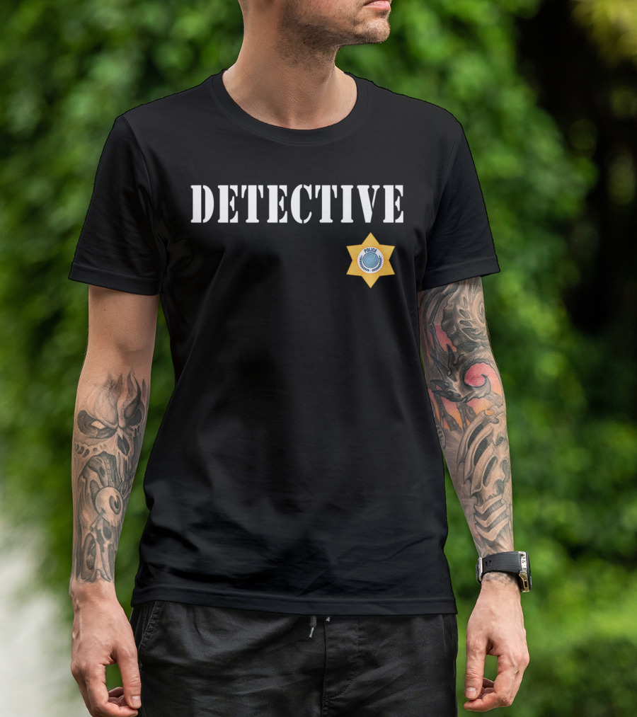 Detective Costume Police Badge Halloween T-Shirt