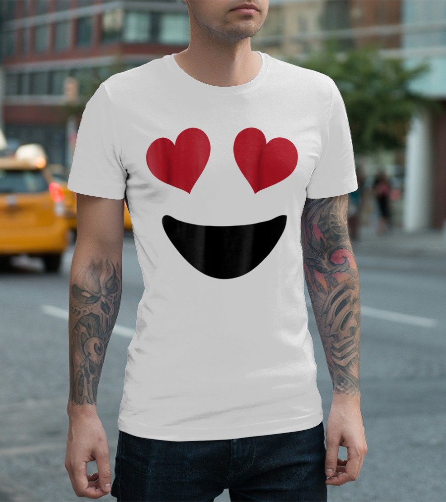 Emoji Heart Eyes Big Smile Halloween Costume T-Shirt