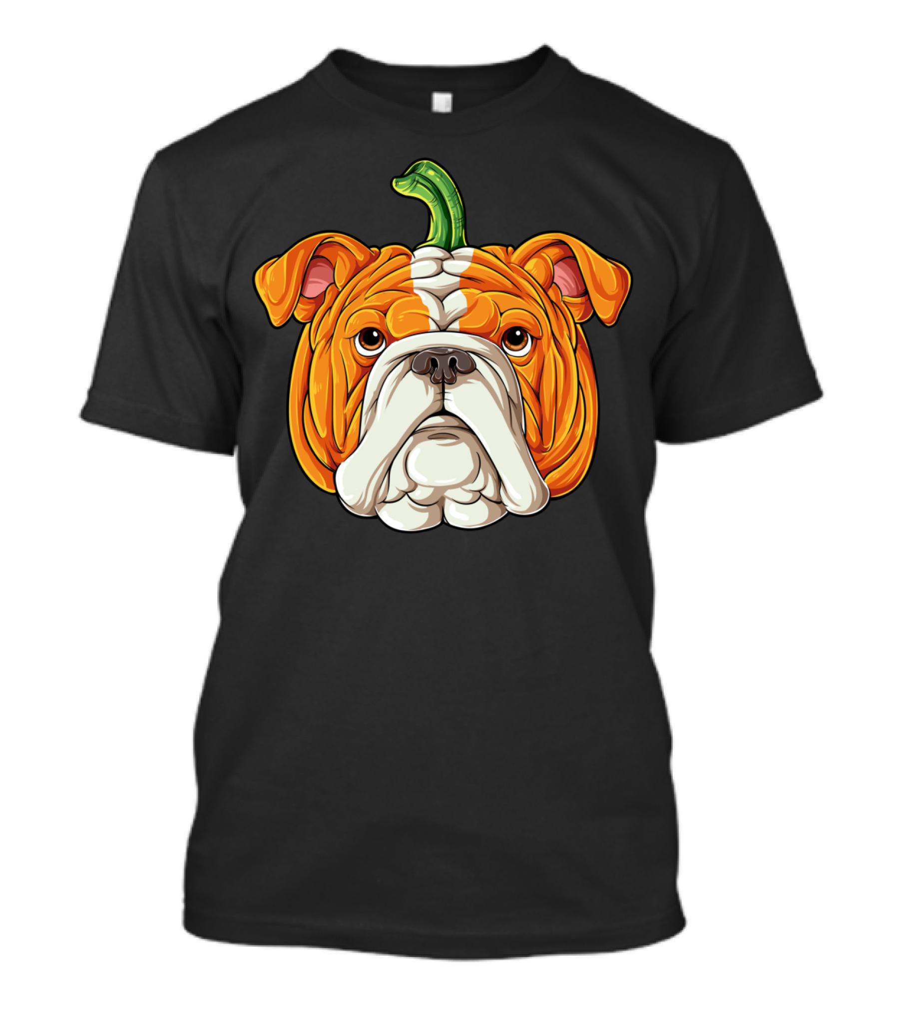 English Bulldog Pumpkin Halloween Face Men T-Shirt