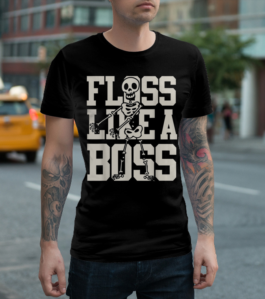 FLOSS LIKE A BOSS Skeleton Dance T-Shirt