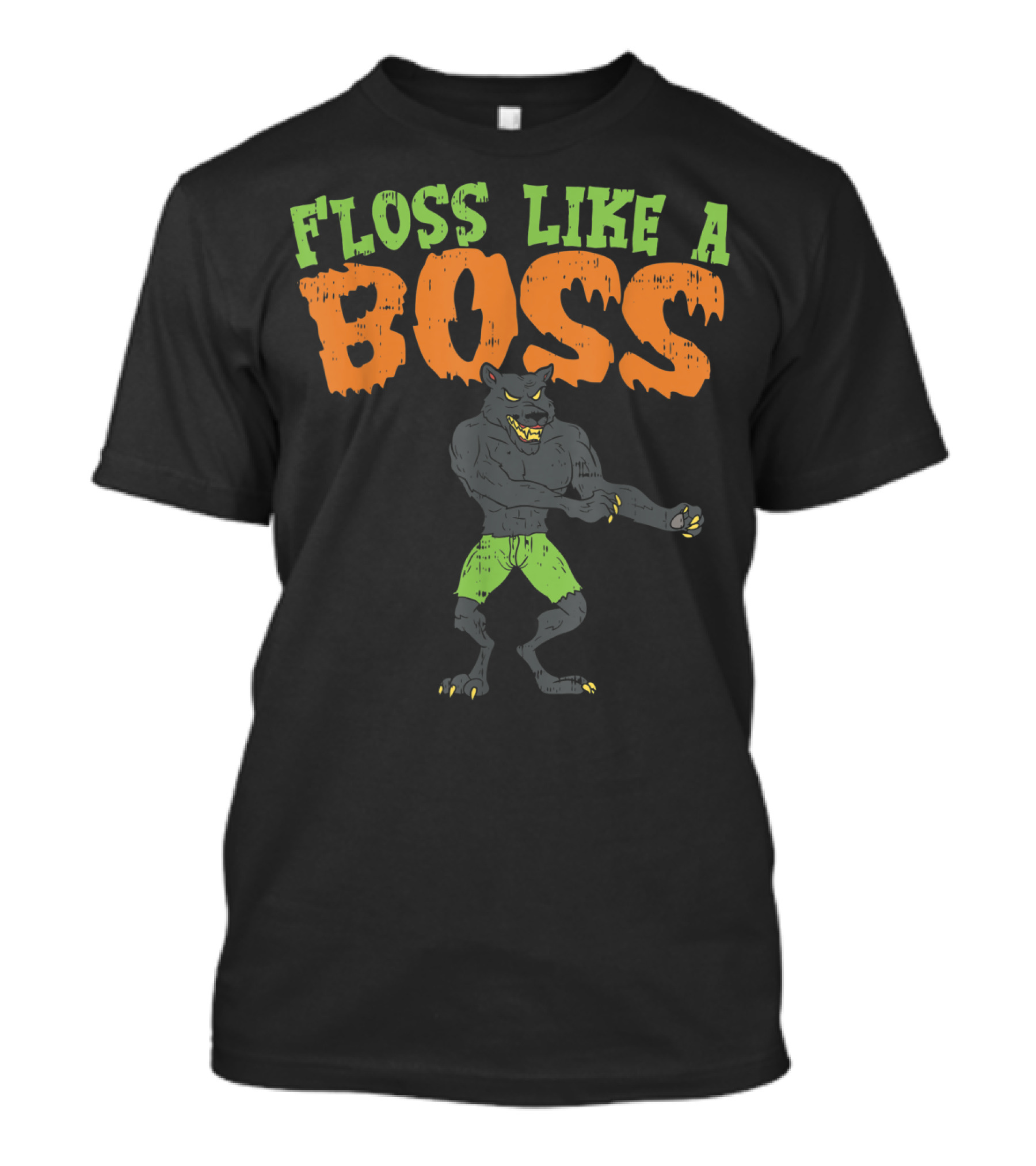 Floss Like A Boss Dancing Werewolf Halloween T-Shirt