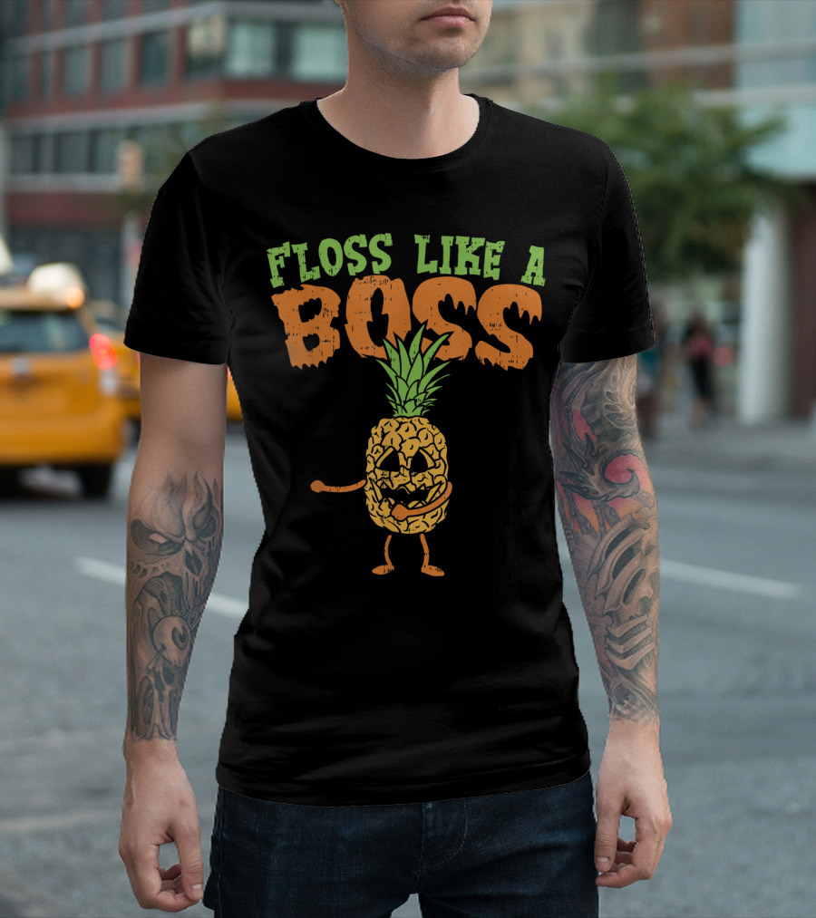 Floss Like A Boss Pineapple Jack O Lantern T-Shirt