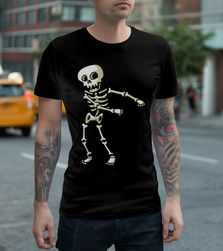 Flossing Skeleton Funny Halloween Dance Moves T-Shirt