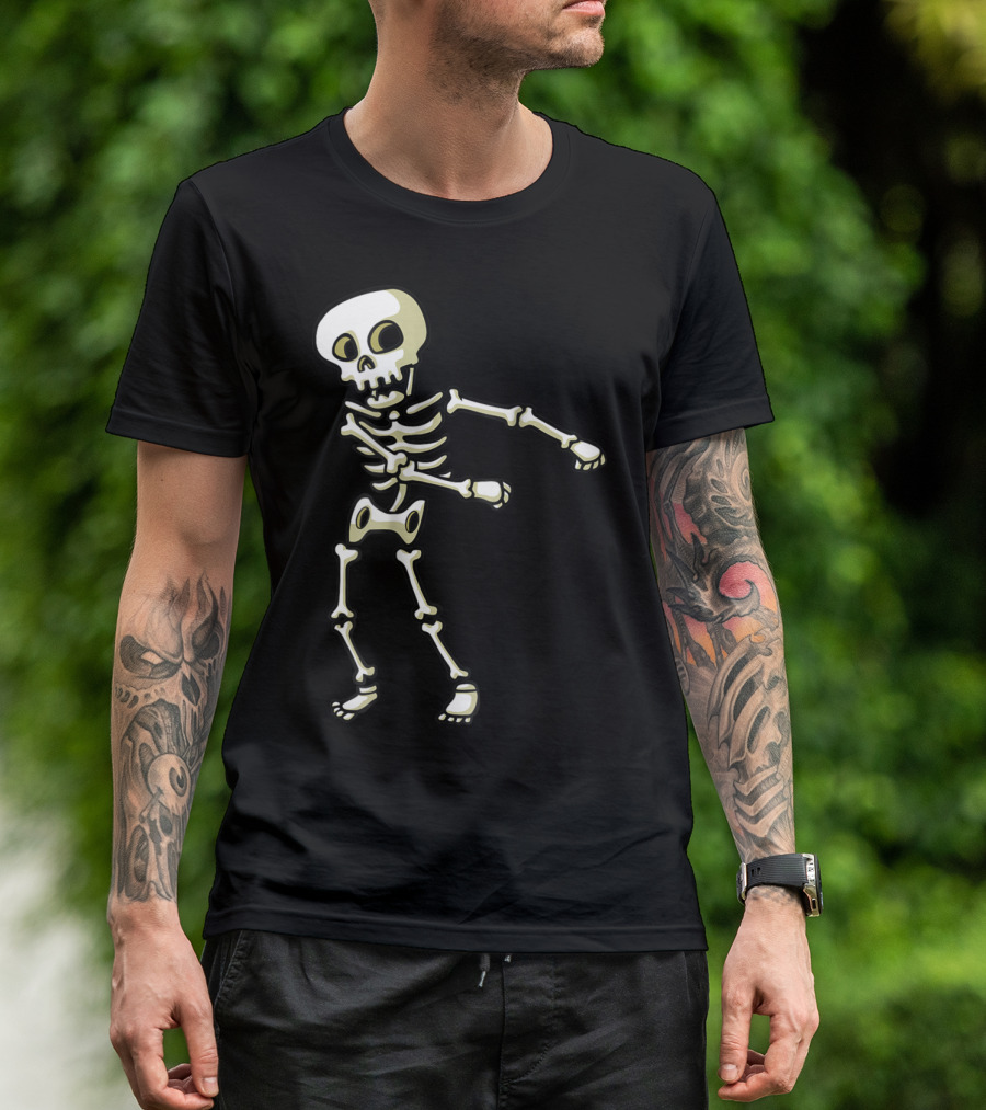 Flossing Skeleton Funny Halloween Dance Moves T-Shirt