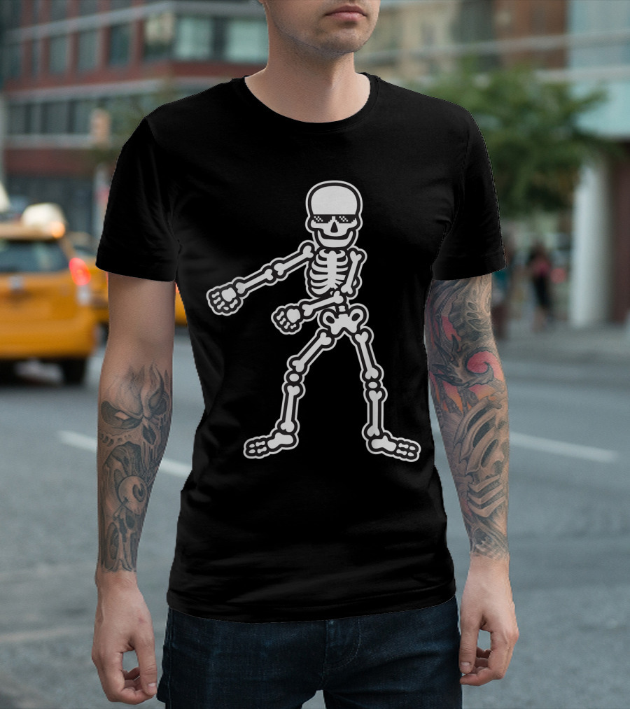 Flossing Skeleton Floss Dance Dab Sunglasses T-Shirt