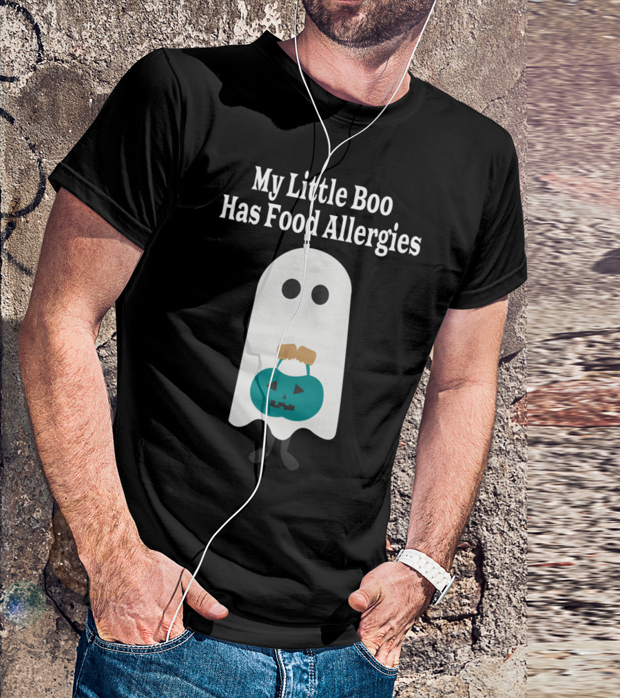 My Little Boo Has Food Allergies Teal Pumpkin T-Shirt