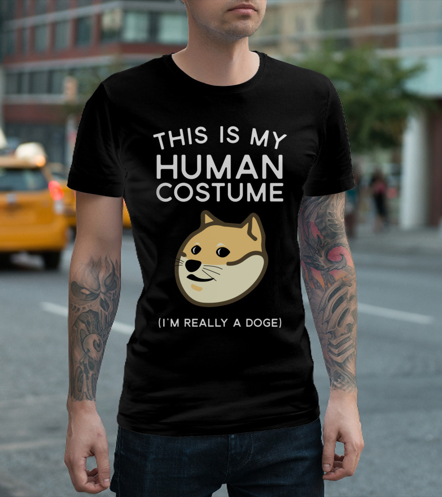 This Is My Human Costume I'm Really a Doge Halloween T-Shirt