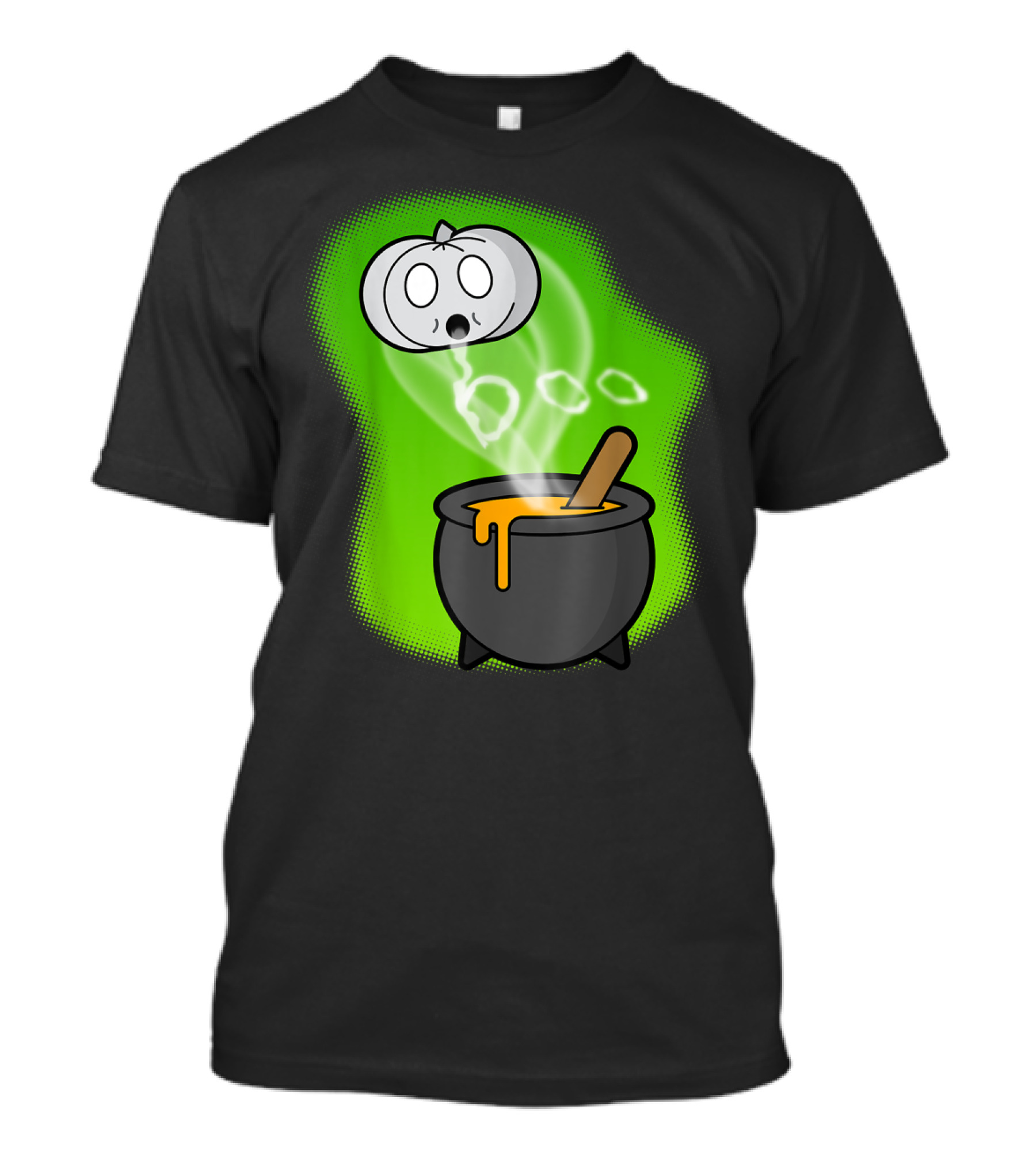 Funny Halloween Ghost Pumpkin Boo Spooky Cauldron T-Shirt