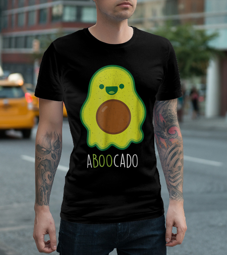 Halloween Ghost Avocado Costume ABOOCADO BOO T-Shirt