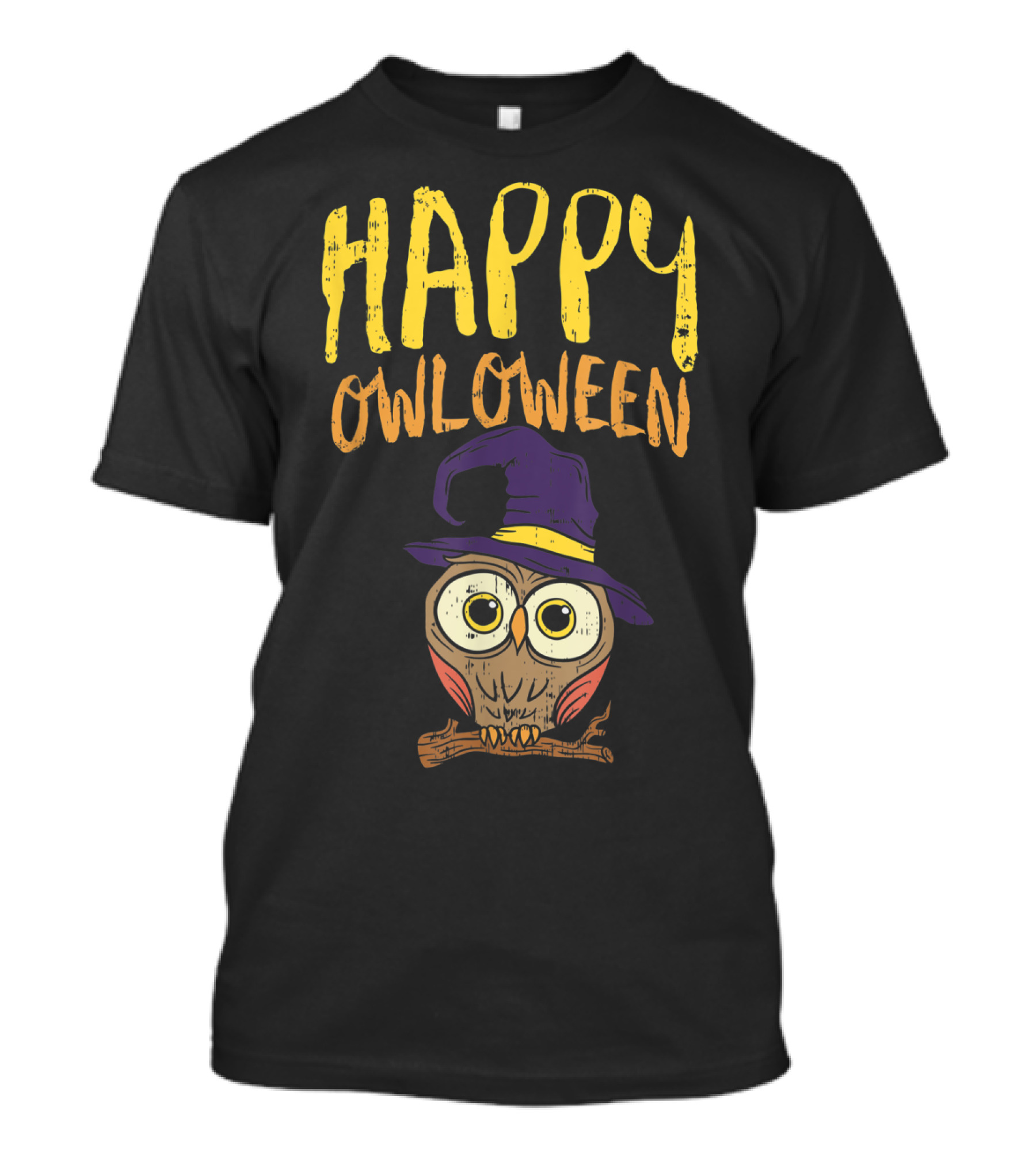 Happy Owloween Funny Halloween Owl Lover Bird T-Shirt