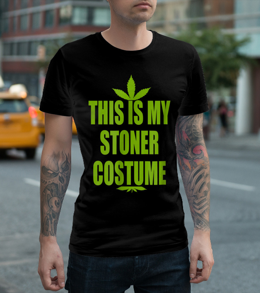 This Is My Stoner Costume Funny Halloween Weed Leaf T-Shirt