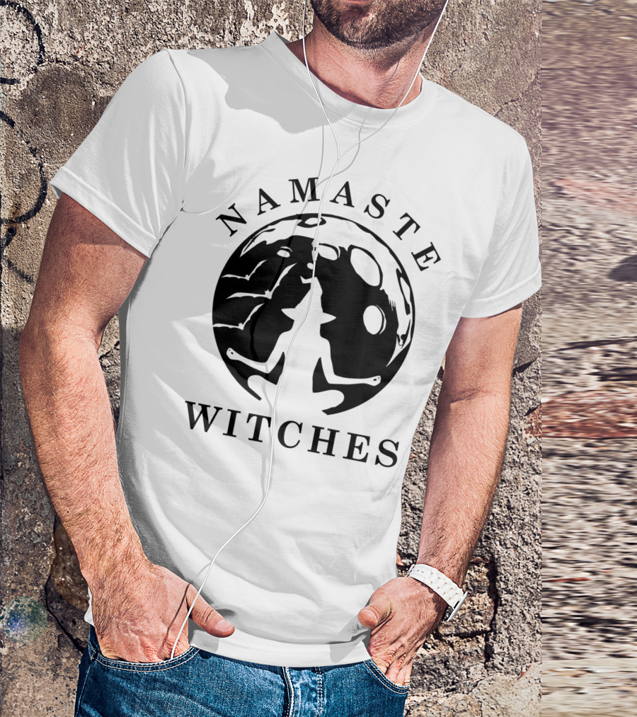 Namaste Witches Funny Halloween Witch Yoga T-Shirt