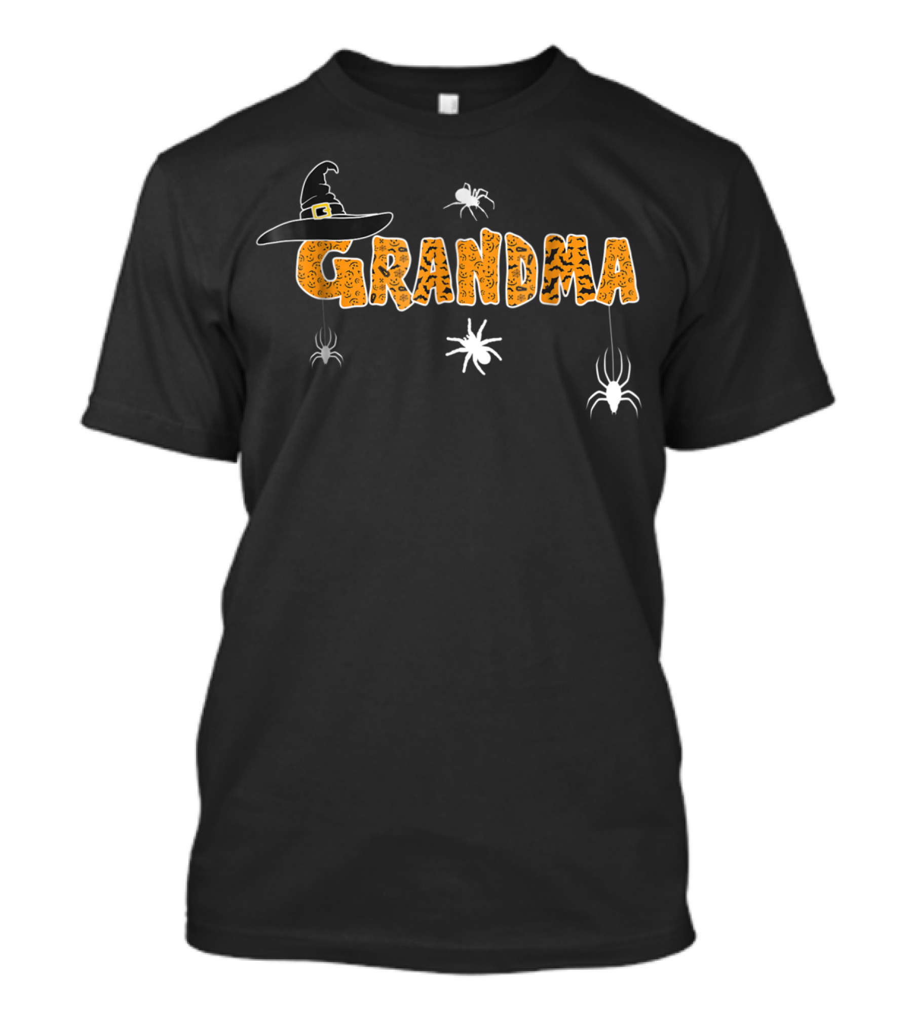 Grandma Halloween Witches Hat Boo Scary Spiders T-Shirt