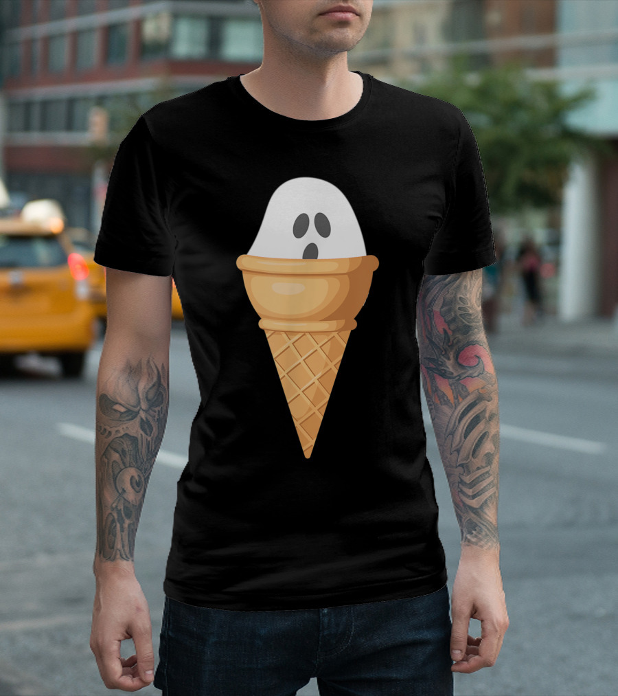 Funny Ice Cream Ghost Halloween I Scream Pun T-Shirt