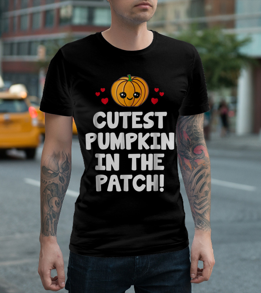 Cutest Pumpkin In The Patch Funny Kids Halloween Costume T-Shirt