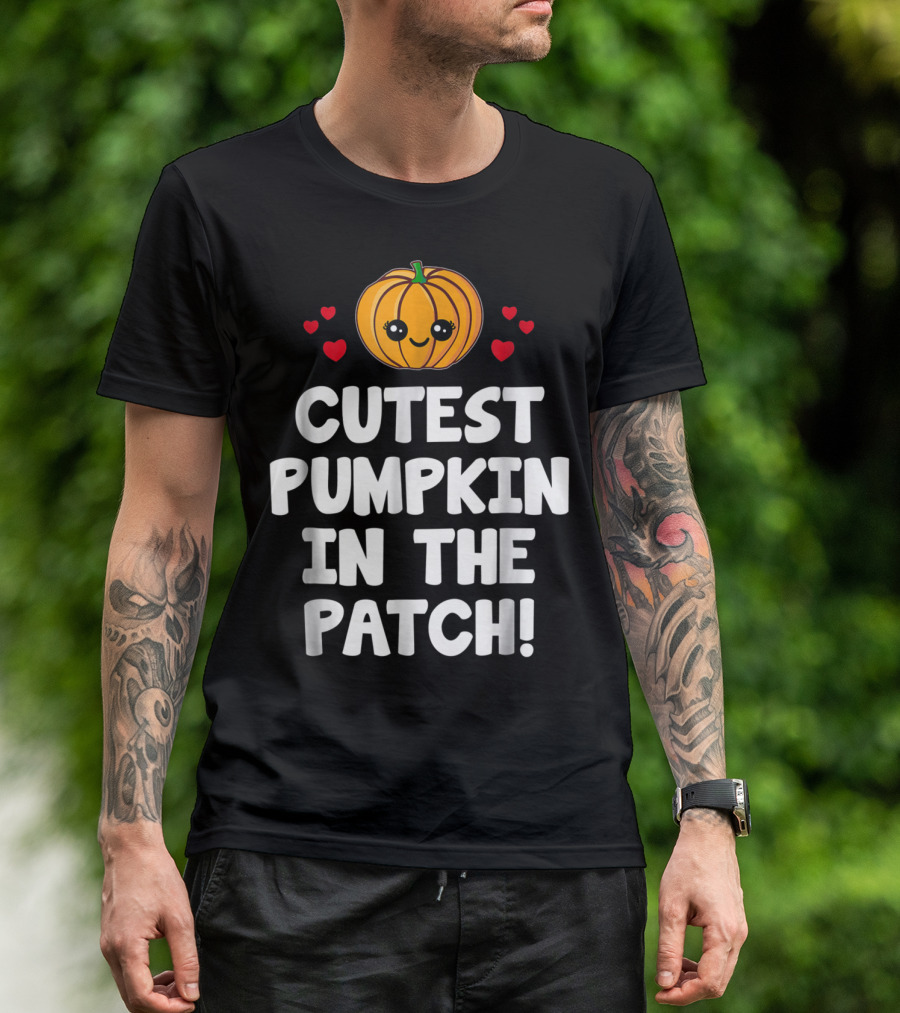 Cutest Pumpkin In The Patch Funny Kids Halloween Costume T-Shirt