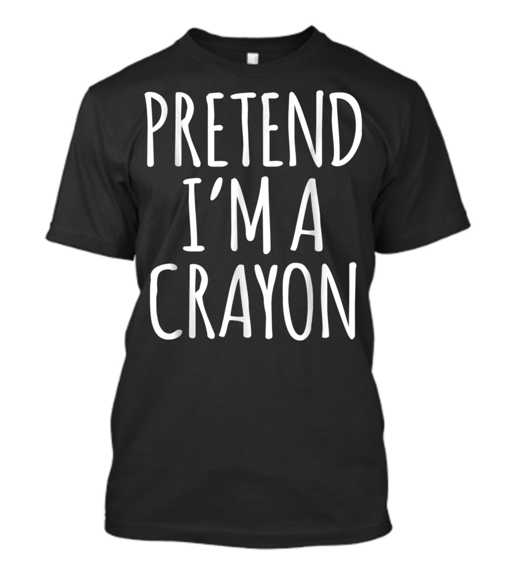 Pretend I'm A Funny Lazy Halloween Blue Crayon Costume T-Shirt