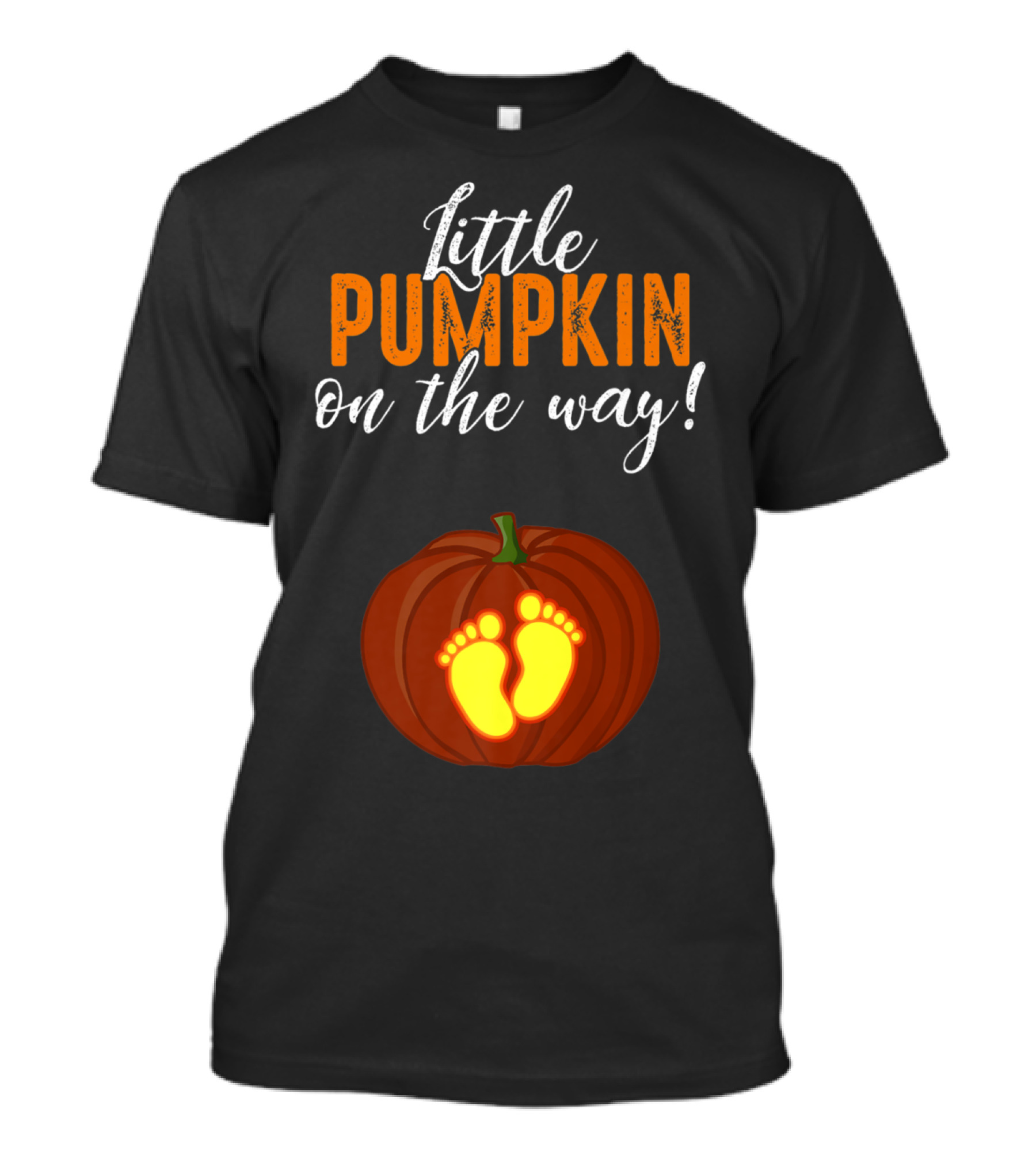 Little Pumpkin On The Way Funny Pregnant Halloween Pregnancy T-Shirt
