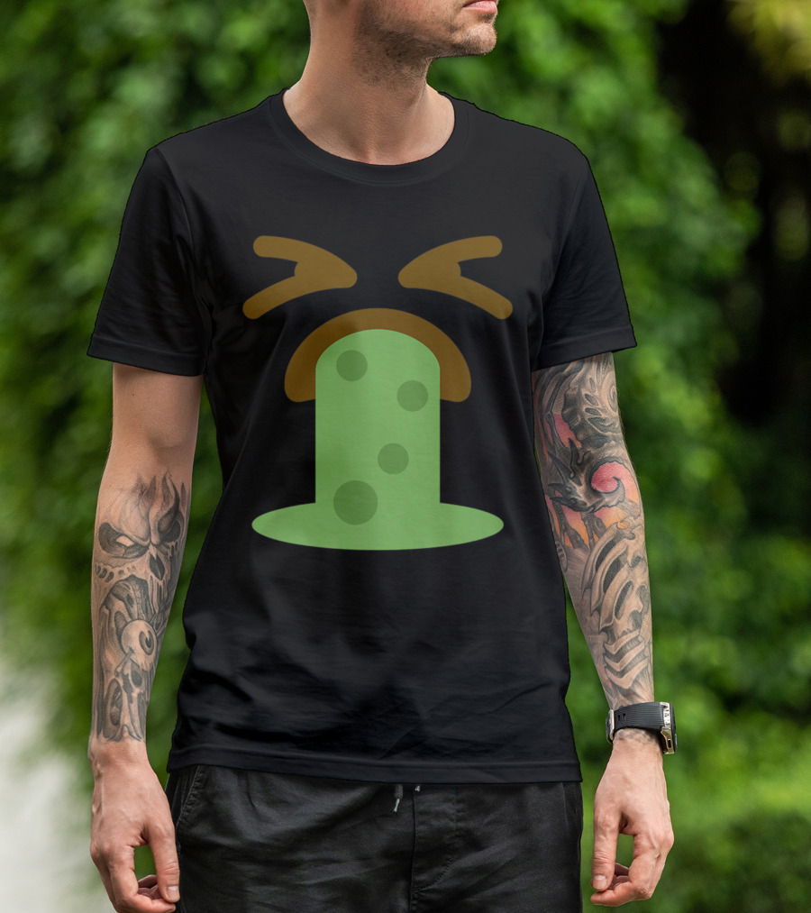Funny Vomit Emoji Halloween Group T-Shirt