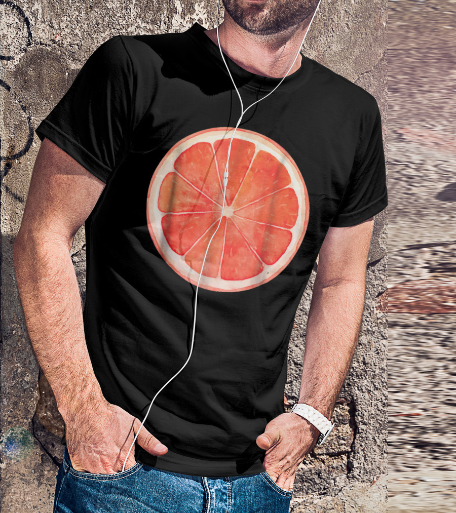Grapefruit Slice Fruit Halloween Costume Cute Vegan T-Shirt