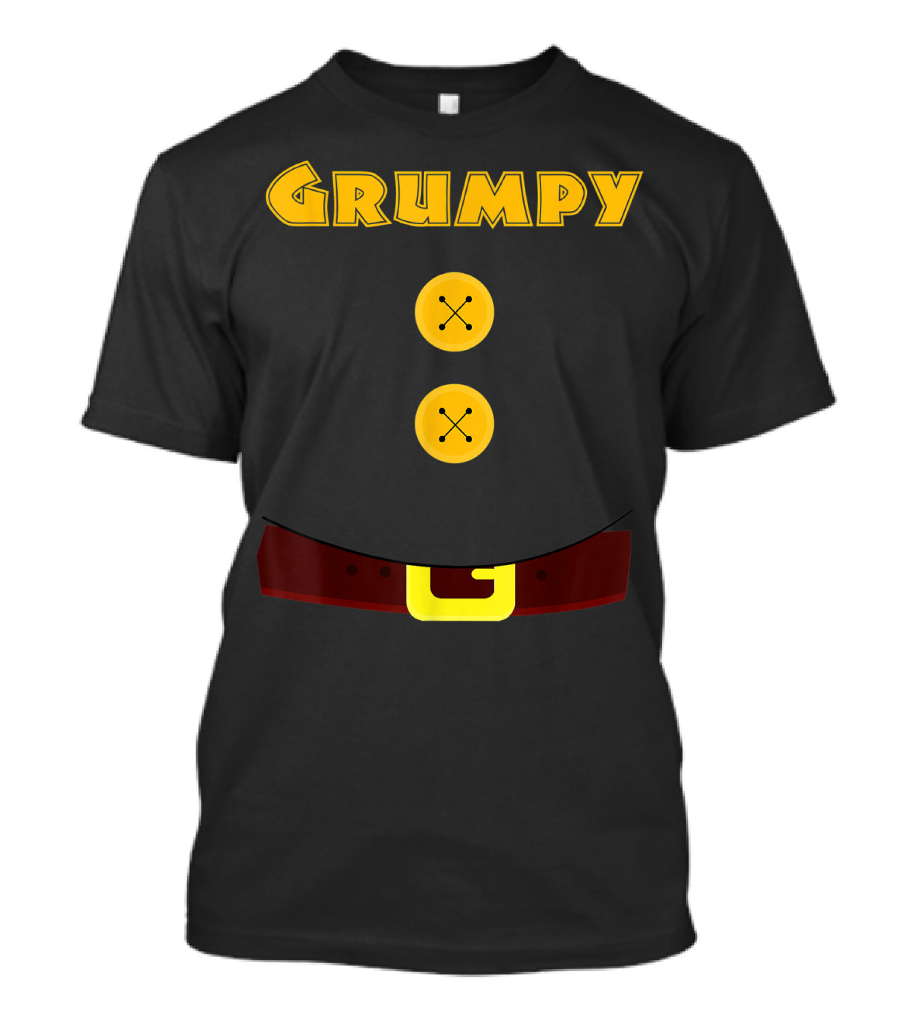 Grumpy Dwarf Costume Red Belt Halloween T-Shirt