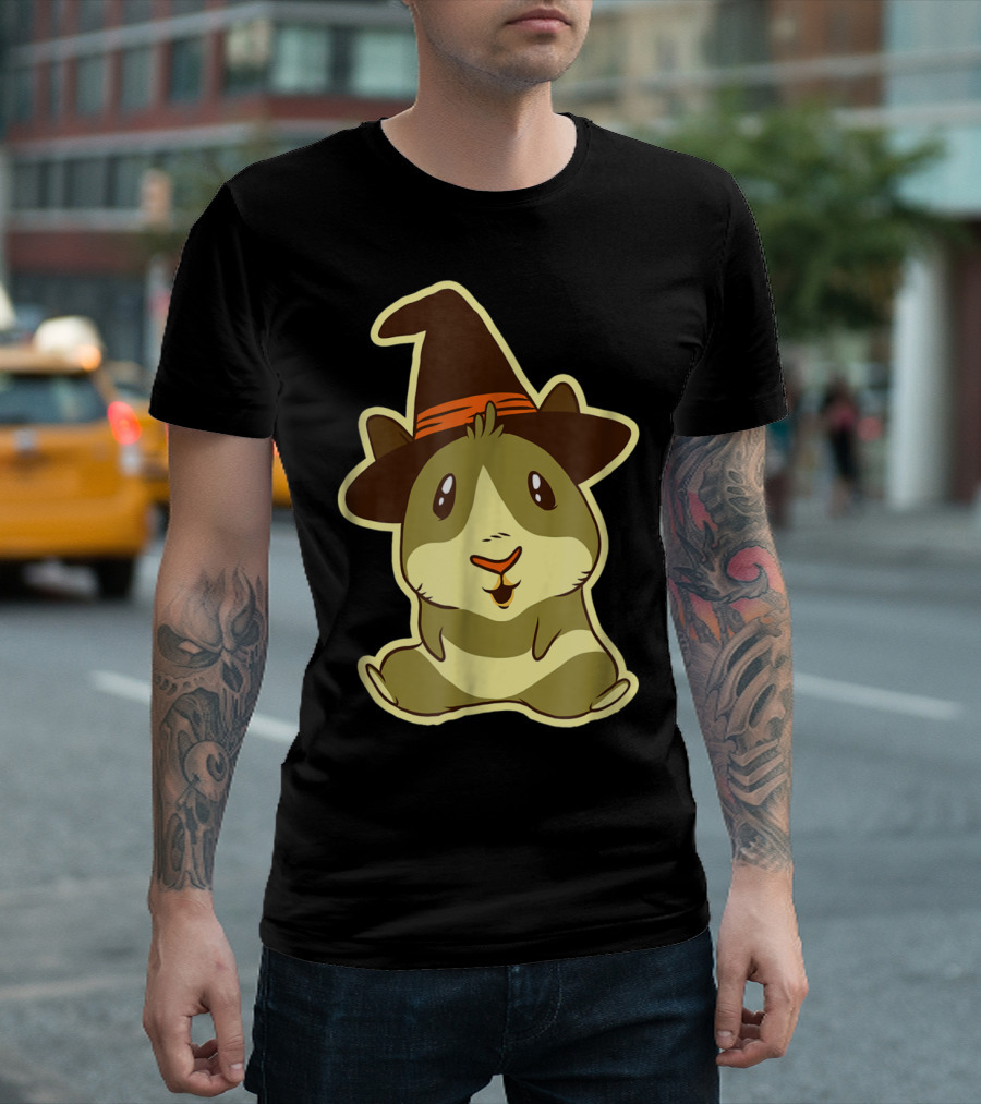 Guinea Pig Witch Halloween Hat T-Shirt